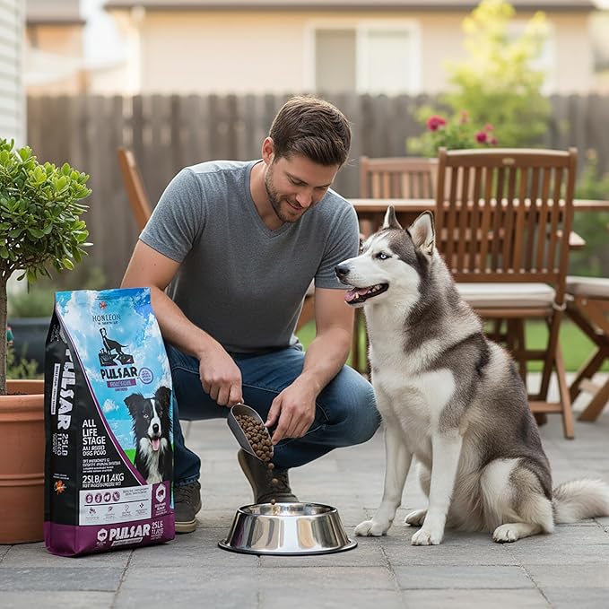 Pulsar Premium Whole Grain Dog Food | Pork Formula | All Life Stage, Non GMO, Meat Dense Diet | 8.8 lb Bag