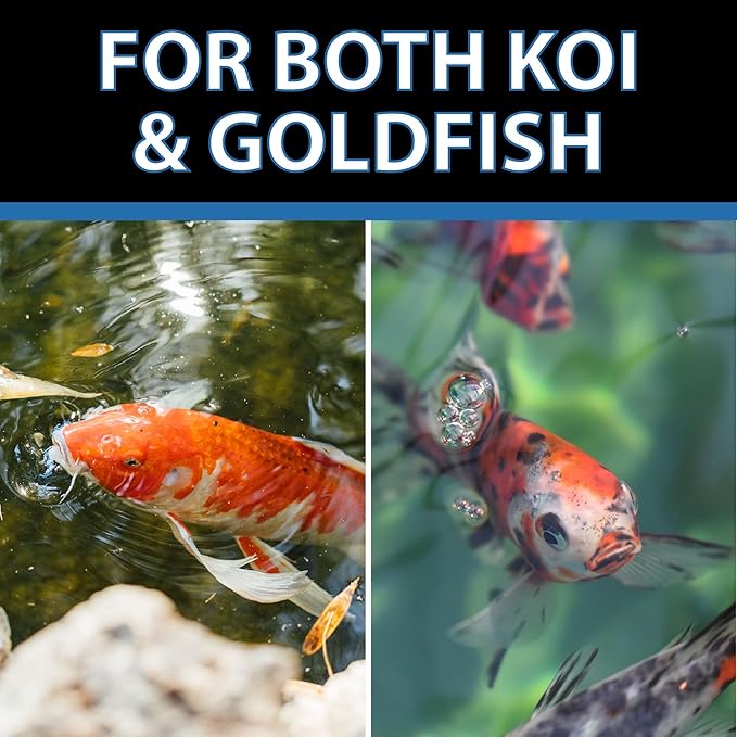 CrystalClear Staple Pond Fish Food for Healthy Koi & Goldfish, Protein Packed Floating Pellets for Summer Nutrition, Easy Digestion, 2.2 Pound Bag