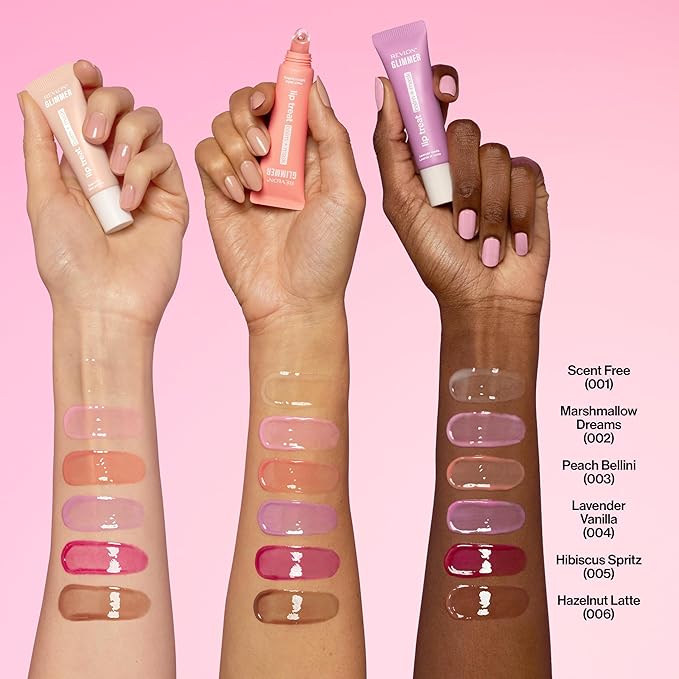 Revlon Glimmer Lip Treat Balm + Mask™, Overnight Peptide Lip Treatment, Hydrating, 003 Peach Bellini, 0.4 fl oz