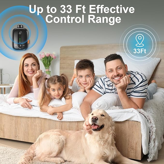 YEOWWW! Anti Barking Device for Dogs, Rechargeable Ultrasonic Dog Barking Control Devices with 3 Modes, 33 FT Barking Silencer Sonic Barking Deterrent Indoor/Outdoor Safe for Dog & People B
