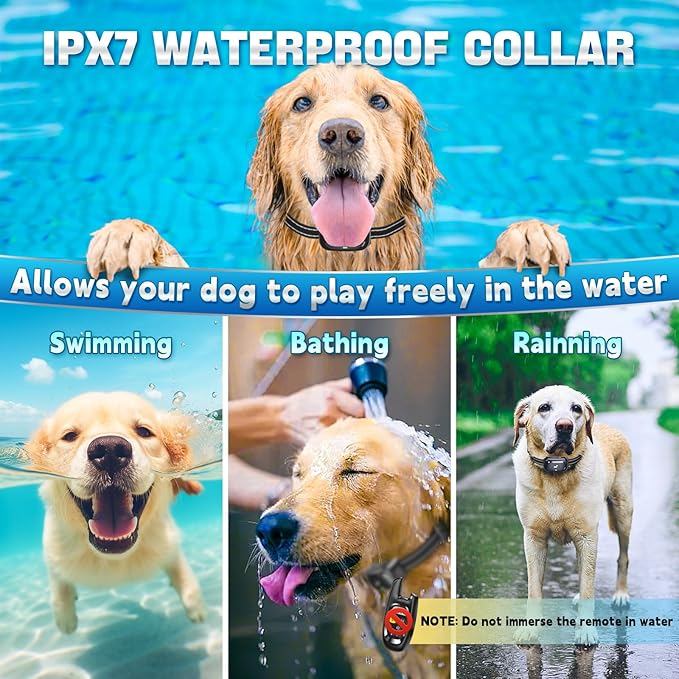 Dog Shock Collar with Remote Control- [Newly Upgraded] Dog Training Collar for Small Medium Large Dogs, Electric Collar for Dogs Training Rechargeable, Waterproof E Collars with Shock-Lock Keypad
