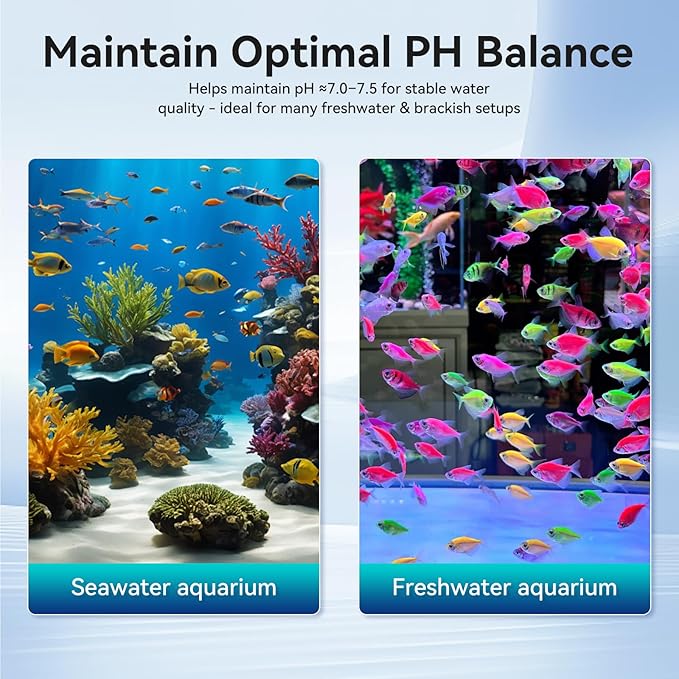 12-in-1 Aquarium Filter Media for Freshwater & Marine Tanks, Bio Filter Mix with Ceramic Rings & Bio Balls, Helps Maintain Clear Water for Sump, Pond & Koi Fish Tanks