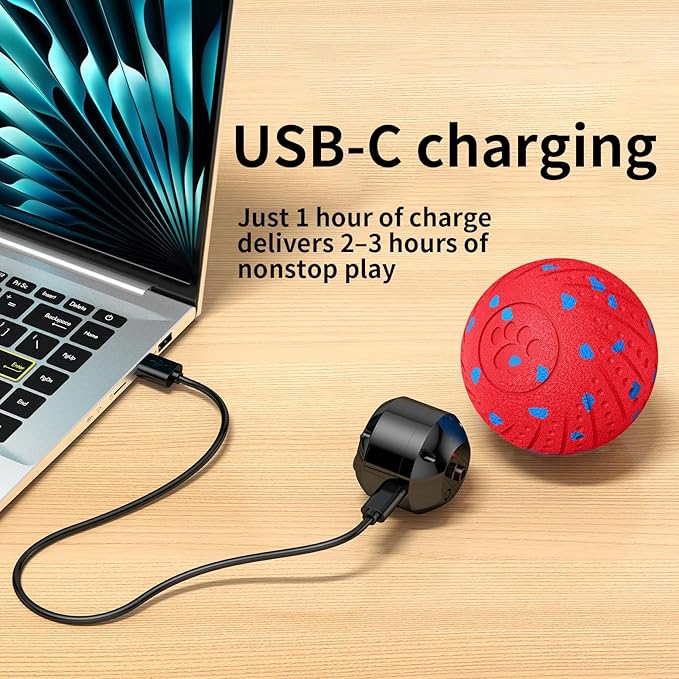 Smart Interactive Dog Toys, Activated Moving, Bouncing, Rotating Ball for Medium/Large Dogs, 2025 E-TPU Material, Motion-Activated Dog Gift to Keep Them Busy, IP54 Waterproof & USB Rechargeable