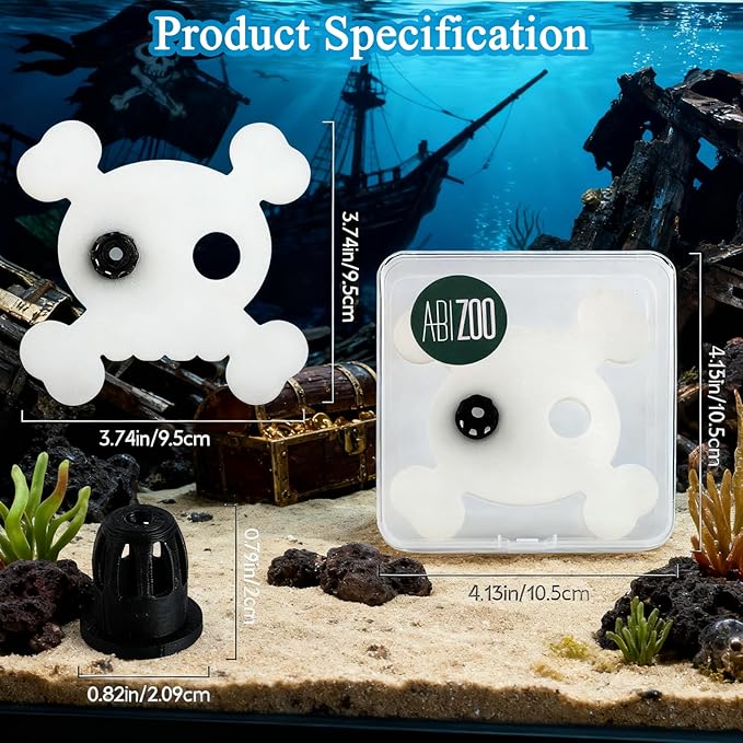Abizoo Floating Fish Tank Decoration, Pirate Ship Aquarium Decor and Sunken Shipwreck Fish Tank Accessories & Floating Feeding Ring for Betta Goldfish Shrimp Neon Tetra Small Dwarf Frog