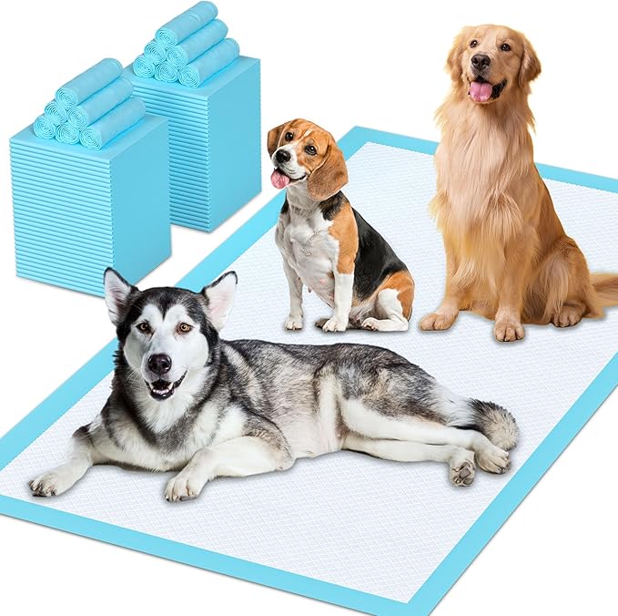 Puppy Pads Extra Large for Dogs 31"x47" 40 Count, Leak-Proof & Super Absorbent Dog Pee Pads, Thicken Disposable Potty Pads Puppy Training Pads for Cats Rabbits (40PCS)