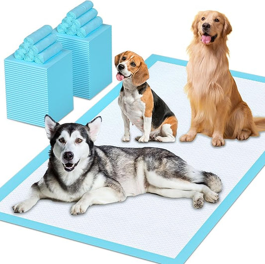 Puppy Pads Extra Large for Dogs 31"x47" 40 Count, Leak-Proof & Super Absorbent Dog Pee Pads, Thicken Disposable Potty Pads Puppy Training Pads for Cats Rabbits (40PCS)