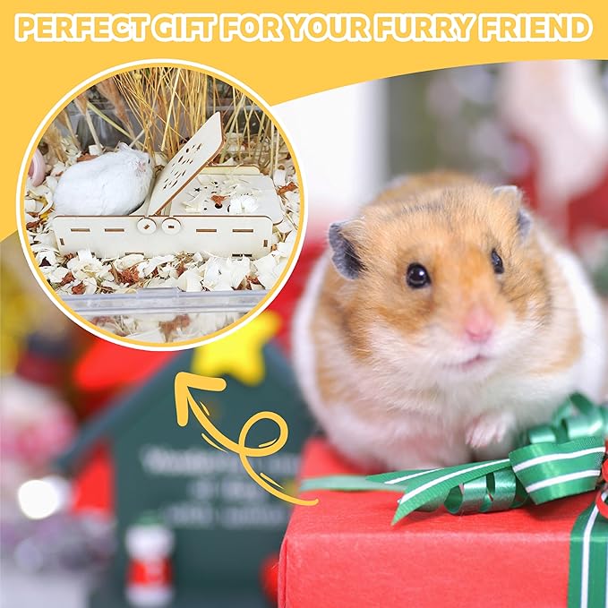 Guinea Pig Foraging Toys, Small Animals Hide Treats Foraging Puzzle Toys,Wooden Foraging Game Interactive Enrichment Toy for Rabbits, Hamsters, Bunny, Chinchillas, Rats and Gerbils