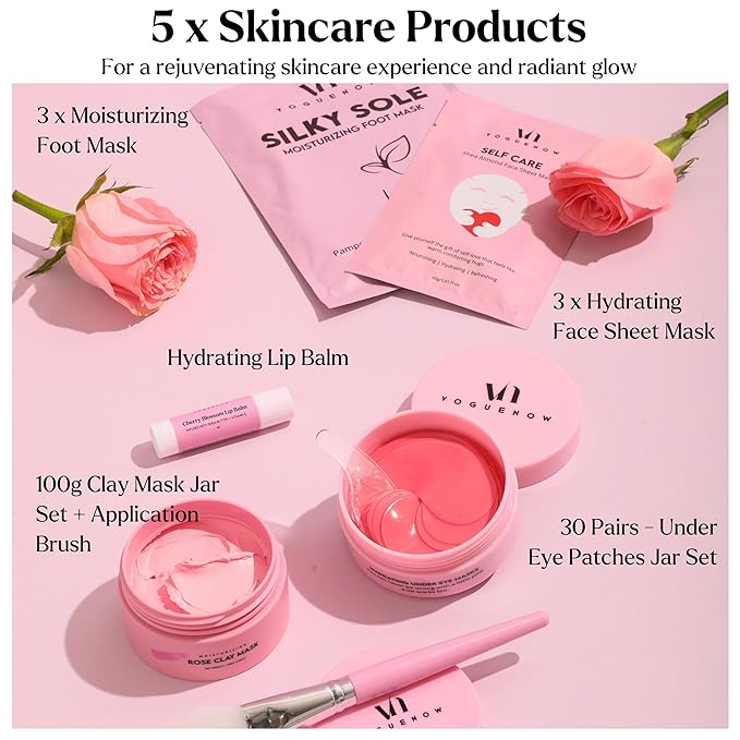 Spa Gifts for Women- Premium Self Care Spa Kit With Bath, Skin Care Sets & Self Care Items For Women - Ultimate Pampering Skin Care Set - Birthday Gifts - International Womens Day Gifts (Pack of 20)