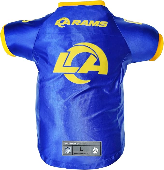 Littlearth NFL Los Angeles Rams Premium Pet Jersey, Team Color, X-Large