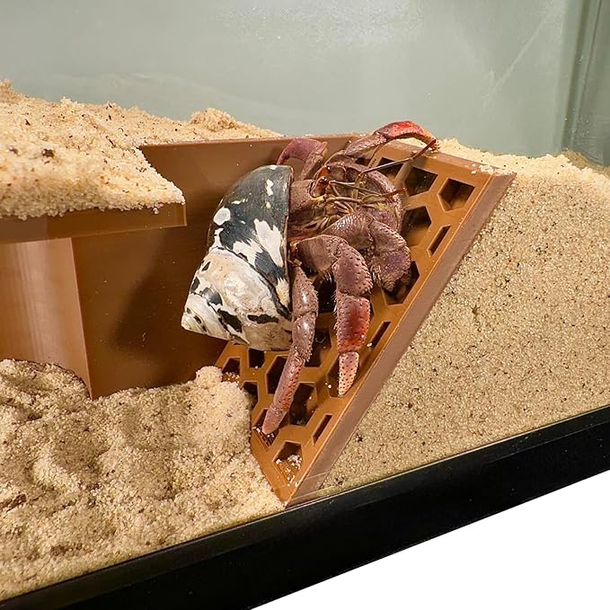 Hermit Crab Underground Tunnel Cave Corner | Hermit Crab Climbing Tank Decor Hide Hideout | Enrichment Habitat Hideaway Decoration Accessories Supplies Toys Ornaments