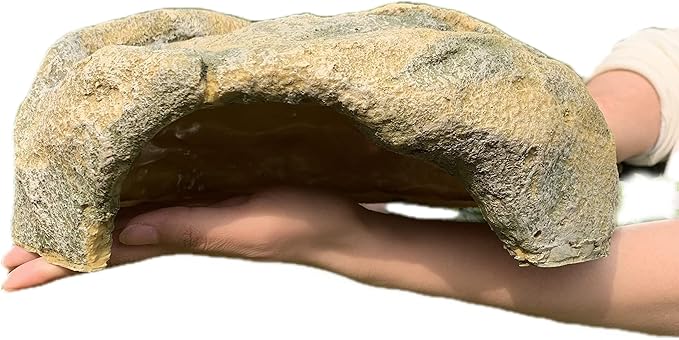 Extra Large Reptile Hide Resin Snake Hideout for Ball Pythons Reptile Hides and Caves Simulation Rock Terrarium Hideout for Habitat Lizard Leopard Gecko Bearded Dragon