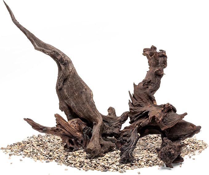 Ultum Nature Systems Driftwood - Malaysian Drift Wood for Fish Tank, Planted Tank, Terriarium, Paludarium - Versatile Natural Driftwood Decor, Events Wood Centerpiece - Malaysian, X-Small (3-8")