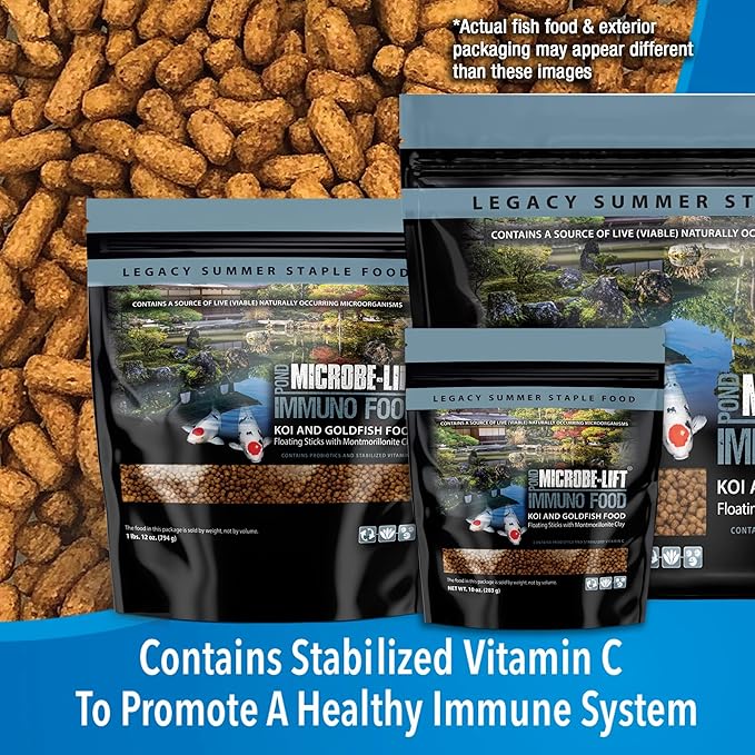 MICROBE-LIFT MLLIMD Immuno Stimulant Fish Food Sticks for Ponds, Water Gardens, and Fountains, Safe for Live Goldfish and Koi, 1.75 Pounds