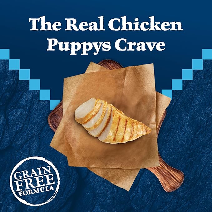 Blue Buffalo Wilderness Puppy High-Protein Dry Dog Food with Real Chicken, Grain-Free, Made in the USA with Natural Ingredients, Chicken, 24-lb Bag