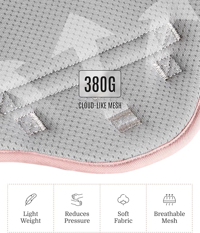 2025 New Edition, Fei & Eve Classic Dog Harness - Quick-Release Buckles | 3-Point No-Pull Control | Heavy-Duty 900D Nylon | Dual Safety Handles | Breathable Mesh | Adjustable Fit | Large,Pink