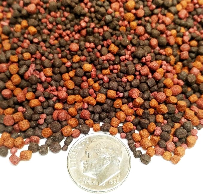 Aquatic Foods Inc. 12-Type Floating & Sinking Blackworm & Intense Coloring 1mm, 2mm, 3mm Pellets for Discus, Cichlids, All Tropicals, Koi and Pond Fish...2-lb Med Jar