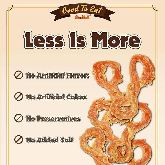 Gootoe Turkey Tendons for Dogs – All-Natural, Hypoallergenic Dog Treats, Rawhide Alternative, Long Lasting Puppy Chews, Healthy Dog Treats for Small Breeds, Rope (S), 16 oz Pack (1 lb)