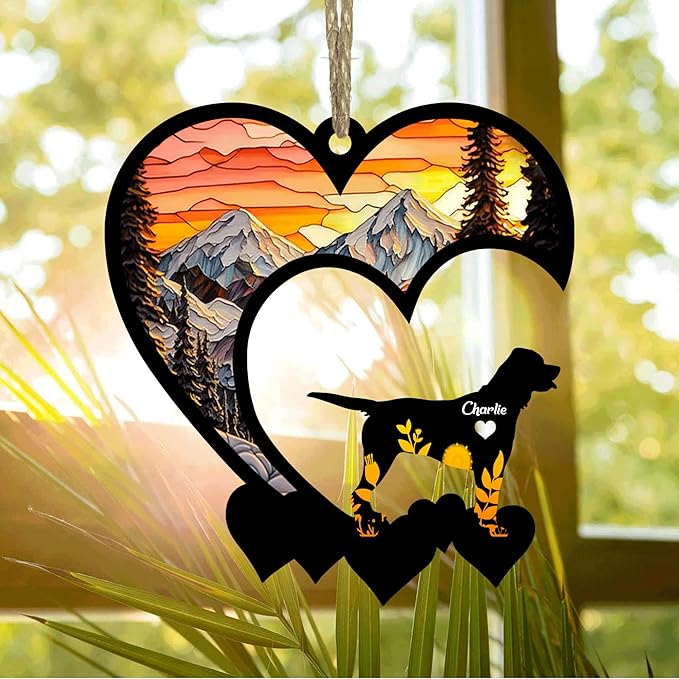 Lovely POD TOSA Suncatcher Ornaments, Personalized TOSA Memorial with Name, Dogs Loss Ornaments, Dog Remembrance Gift, Dog Memory Ornament, Loss of Dogs Sympathy Gifts