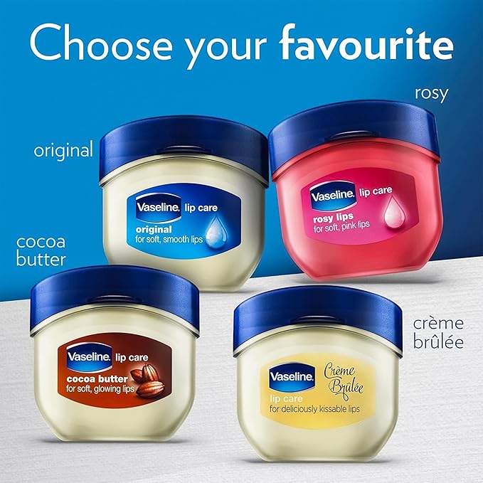Vaseline Lip Therapy Rosy Lips Mini 12-Pack – Rose-Tinted Lip Balm, Moisturizer for Soft, Pink Lips, 0.25 Oz Ea