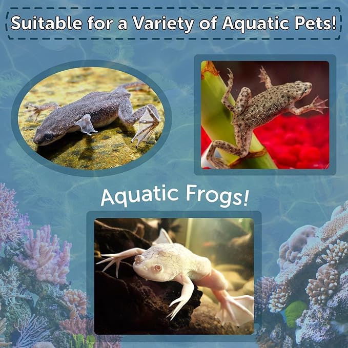 Aquatic Foods Inc. Aquatic Frog, 4mm-3/16 Sinking 40% Protein Nuggets for Aquatic Frogs, Axolotl, Salamanders, Snails, All Bottom Tropical Fish...2-lbs Jar