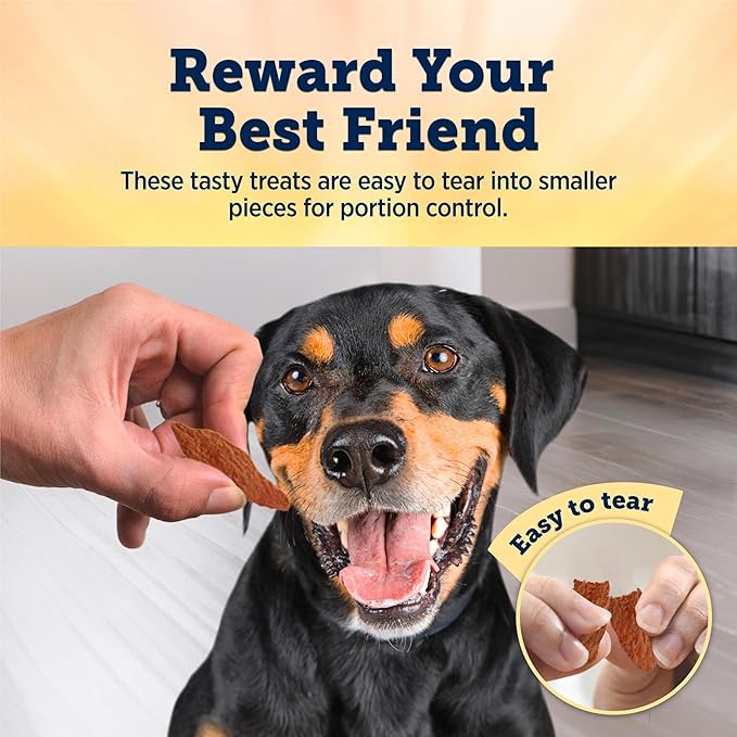 Blue Buffalo True Chews Premium Jerky Cuts Dog Treats, Made in The USA with Natural Ingredients, Chicken, 12-oz Bag