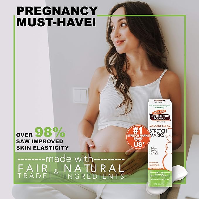 Palmer's Cocoa Butter Formula Massage Cream for Stretch Marks and Pregnancy Skin Care, 4.4 Ounces (Pack of 6)