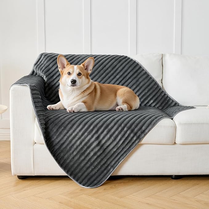 Flannel Washable Pee Pad for Dogs - 4 Pack Reusable Dog Pee Pads, Puppy Pads, Fast Absorb Pet Playpen Mat with Non-Slip Back, Waterproof Puppy Training Pad. (Dark Grey, 18" X 24")