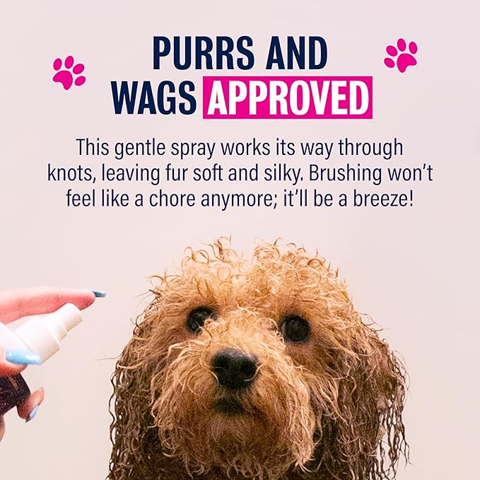 Rebel Green Pants and Wags Anti-Itch & Scratch Dematting Spray - Dog Hair Detangler - Orange Blossom & Chamomile - Hypoallergenic - No Dyes or Perfumes - 8 oz - 2 Pack