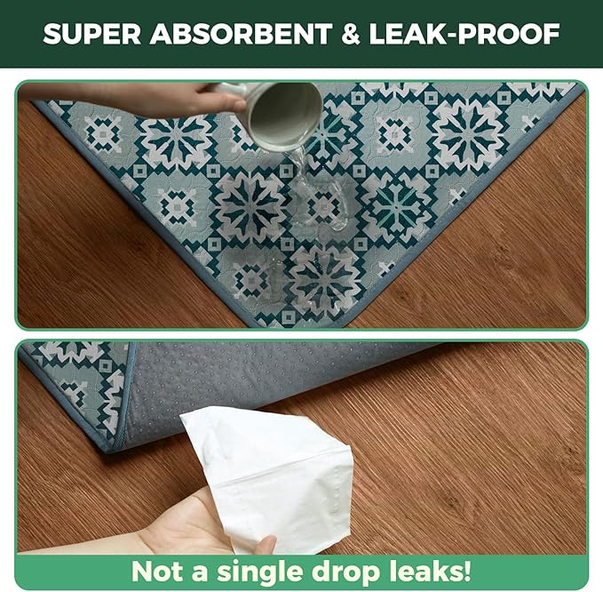 FXW Washable Pee Pads for Dogs, Puppy Pads with Super Absorbent, Specifically Designed for Potty Training, 35" Square, Tribal Blue, 2 Packs