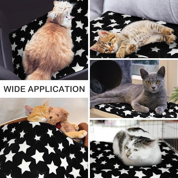 VitalCozy 4 Pcs Winter Dog Crate Pads, Ultra Soft Warm Washable Dog Cat Bed Mat for Pet Crate Comfortable Replaceable Reversible Kennel Pad for Small, Medium, Large Dogs(18 x 24 x 1.6 Inch,Black)