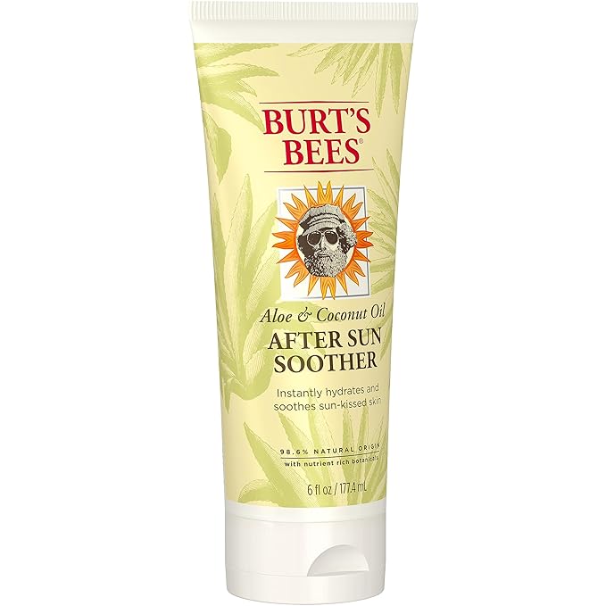 Burt's Bees Mothers Day Gifts, After Sun Lotion with Hydrating Aloe Vera & Coconut Oil - Summer Essentials, Sunburn Relief, Natural After Sun Soother, 6 oz