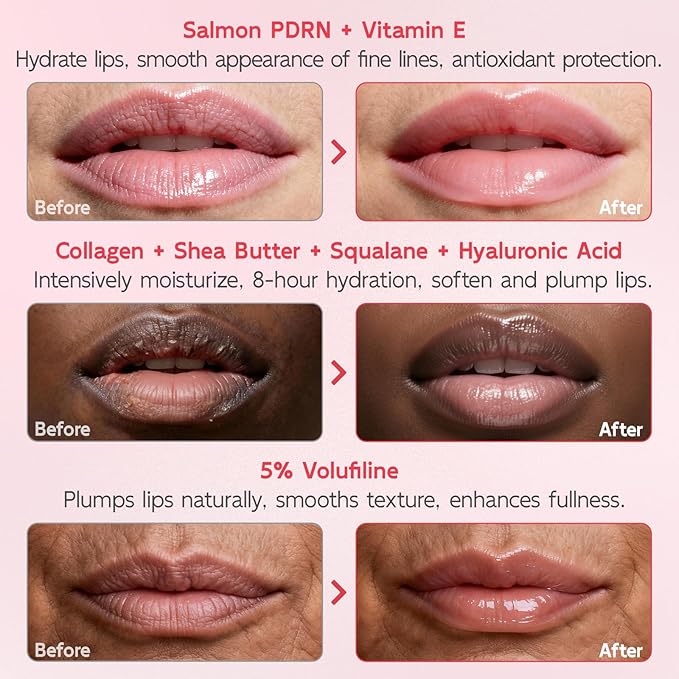 YouthVibe Lip Mask Overnight Moisturizing - Nourish & Hydrate, Antioxidants, 5% Volufiline, Vitamin E, Shea Butter, PDRN & Collagen Sleeping Lip Treatment for Dry, Chapped Lips, Pack of 2