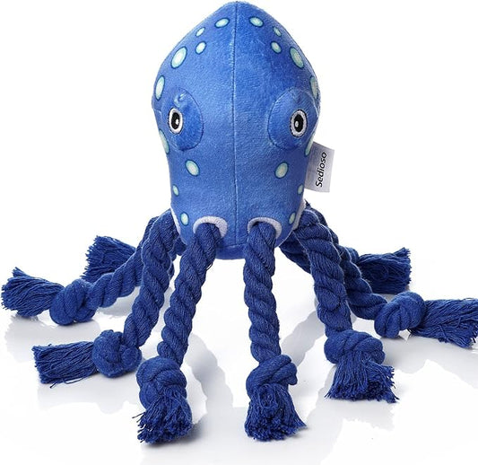 Dog Toys, Dog Plush Toy for Large Breed, Large Plush Dogs Stuffed Animal, Puppy Chew Toys for Puppy, Small, Middle, Big Dogs (Octopus)