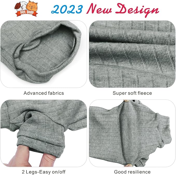 Idepet Sphynx Hairless Cats Sweater Shirt Kitten Soft Puppy Clothes Pullover Cute Cat Pajamas Jumpsuit Cotton Apparel Pet Winter Turtleneck for Cats and Teacup Chihuahua Small Dogs(Green,XXL)