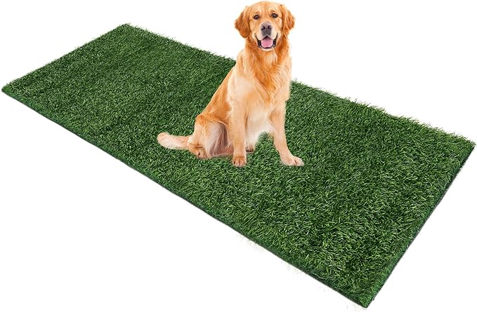 Grass Pad for Dogs, 120" x 36" Artificial Turf for Pets Potty Training, Fake Grass Mat with Drainage Holes, Easy to Clean, Large Turf Rug Outdoor Indoor Use