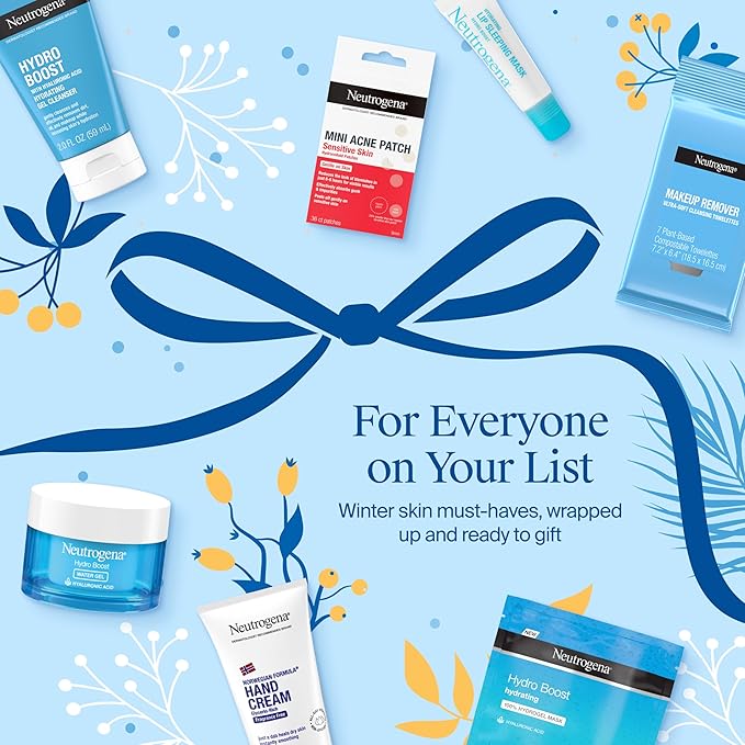 Neutrogena 7 Days of Skincare Set ($56.00 Value), Daily Skin Care Essentials – Face Wash, Facial Moisturizer, Makeup Remover Wipes, Pimple Patches & More, 7 Full & Travel Size Toiletries