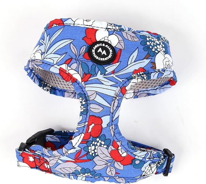 Angie and Allie Organic Cotton Dog Harness,No Pull Pet Harness with Leash D-Ring,Adjustable Soft Padded Dog Vest,Comfortable,Sustainable,Breathable and Stylish for Your Canine Companion