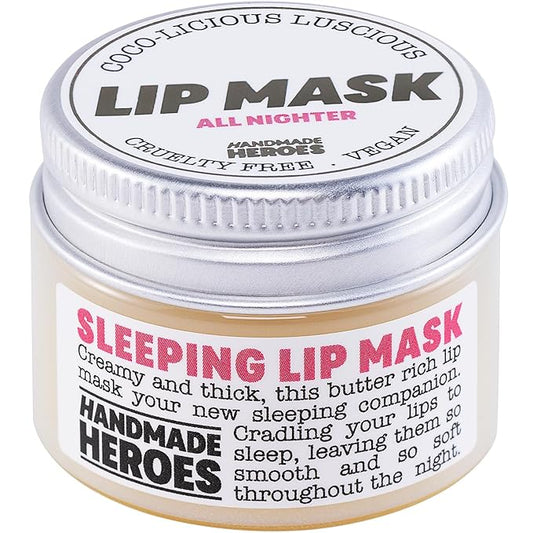 100% Natural Lip Butter Sleeping Lip Mask, Overnight Lip Moisturizer and Conditioner for Dry Lips. Intensive Lip Balm and Lip Therapy Skin Care with Mango butter (Original All Nighter)