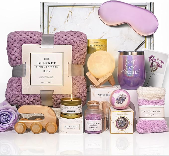 Gift Baskets for Women,11PC Birthday Gifts,Think of You,Thankyou,self Care,Care Package,Relaxation,new Beginnings Gifts for Women,Friend,mom,Sister