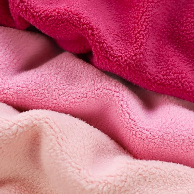 Fitwarm 3 Pack Classic Fleece Dog Sweater, Turtleneck Dog Sweatshirt, Dog Winter Clothes for Small Dogs Girl, Pet Pullover Jumper, Cat Apparel, Pink, Rose, Baby Pink, Large