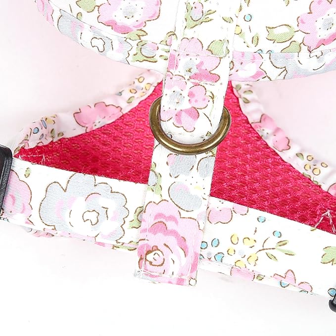Angie and Allie Organic Cotton Dog Harness,No Pull Pet Harness with Leash D-Ring,Adjustable Soft Padded Dog Vest,Comfortable,Sustainable,Breathable and Stylish for Your Canine Companion