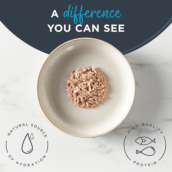 Reveal Natural Wet Canned Cat Food, Limited Ingredient, Grain-Free, High Protein with No Artificial Additives, Fish Variety in Broth (12 x 2.47 oz Cans)