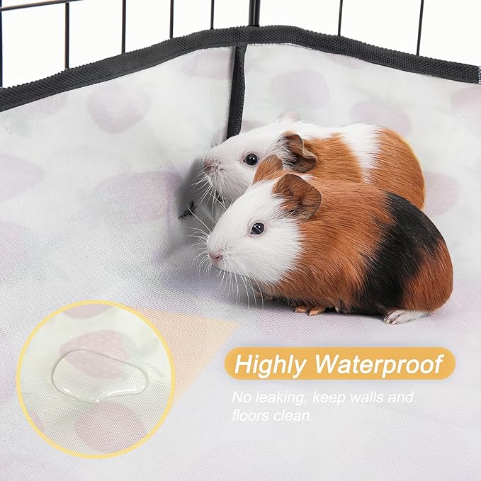 Guinea Pig Cage Liner，Washable Waterproof Oxford Cloth Cage Liners for Small Animals,Hamster Chinchilla Hedgehog Rabbit and Other Small Animals Not Include Cage (24x72 inches)