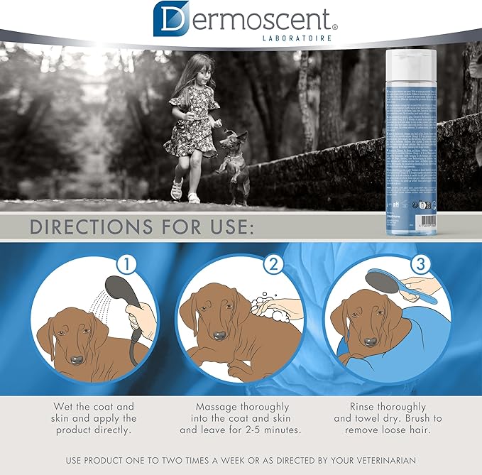 Dermoscent EFA Physio Shampoo for Dogs & Cats - Gentle Natural Ingredients for Frequent Bathing Allergies & Itchy Skin Relief - Soothes Dermatitis & Atopic Skin - 200 ml