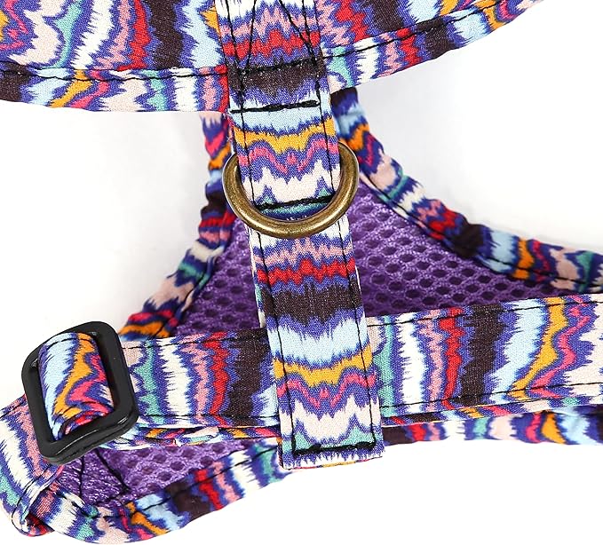 Angie and Allie Organic Cotton Dog Harness,No Pull Pet Harness with Leash D-Ring,Adjustable Soft Padded Dog Vest,Comfortable,Sustainable,Breathable and Stylish for Your Canine Companion