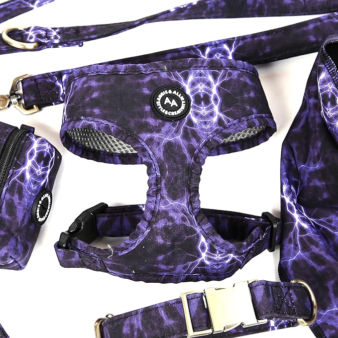 Angie and Allie Organic Cotton Dog Harness,No Pull Pet Harness with Leash D-Ring,Adjustable Soft Padded Dog Vest,Comfortable,Sustainable,Breathable and Stylish for Your Canine Companion
