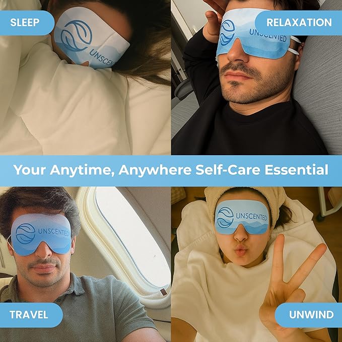 Body Restore Self Heating Warm Compress for Dry Eyes 5 Pack – Heated Eye Mask for Fast Relief, Birthday Gifts for Women, Men, Easter Basket Stuffers, Stye Eye Treatment, Eye Patch – Unscented
