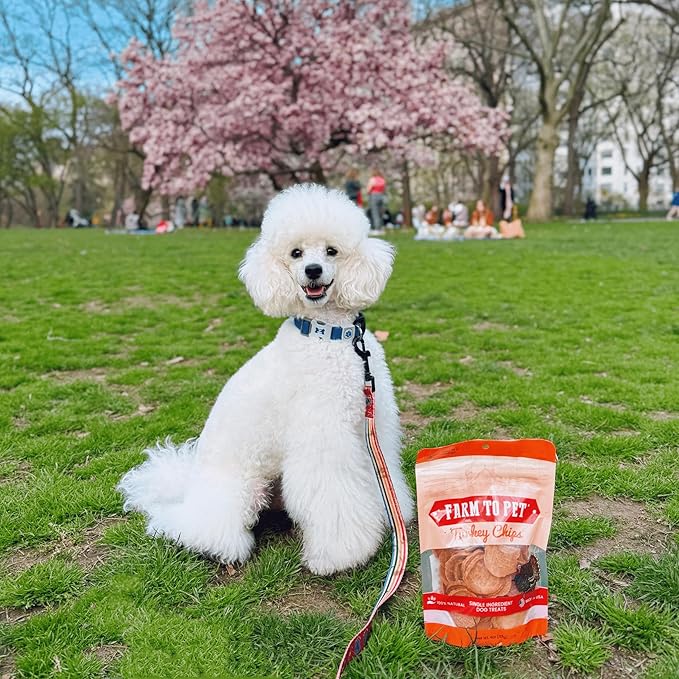 Farm To Pet Dog Training Treats, Healthy Turkey Chips for Dogs - 4 oz, 100% Human Grade Turkey Breast, All Natural, Single Ingredient, Low Allergen Treats for Dogs and Puppies, Made in USA