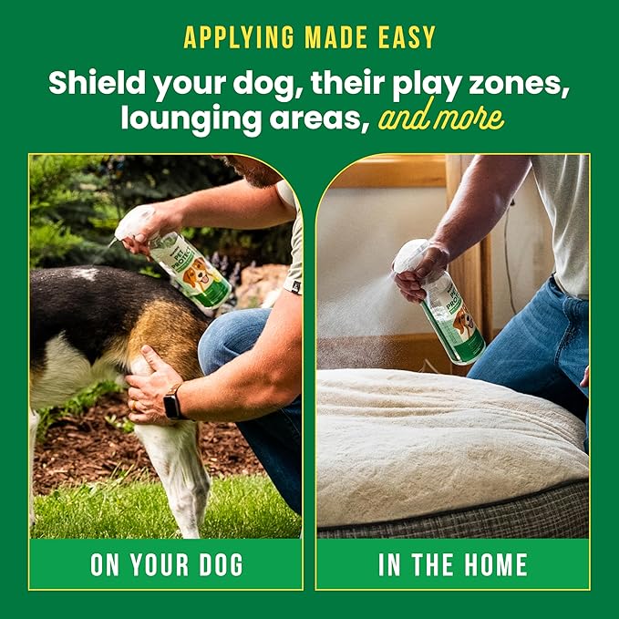 Sunday Pet Protect Flea, Tick, & Mosquito Spray – Natural, Effective Bug Spray for Dogs – Kills, Controls, Prevents Biting Pests with Cedarwood & Soybean Oil – 24 oz