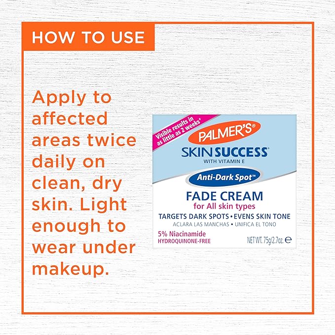 Palmer's Skin Success Anti-Dark Spot Fade Cream with Vitamin E and Niacinamide,for All Skin Types 2.7 Ounce,(Pack of 2)